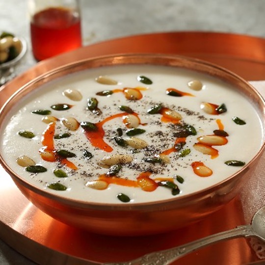 Pistachio Pastry Soup